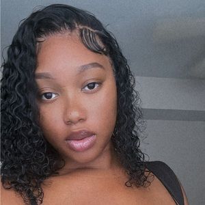 Human hair Curly Lace front wig